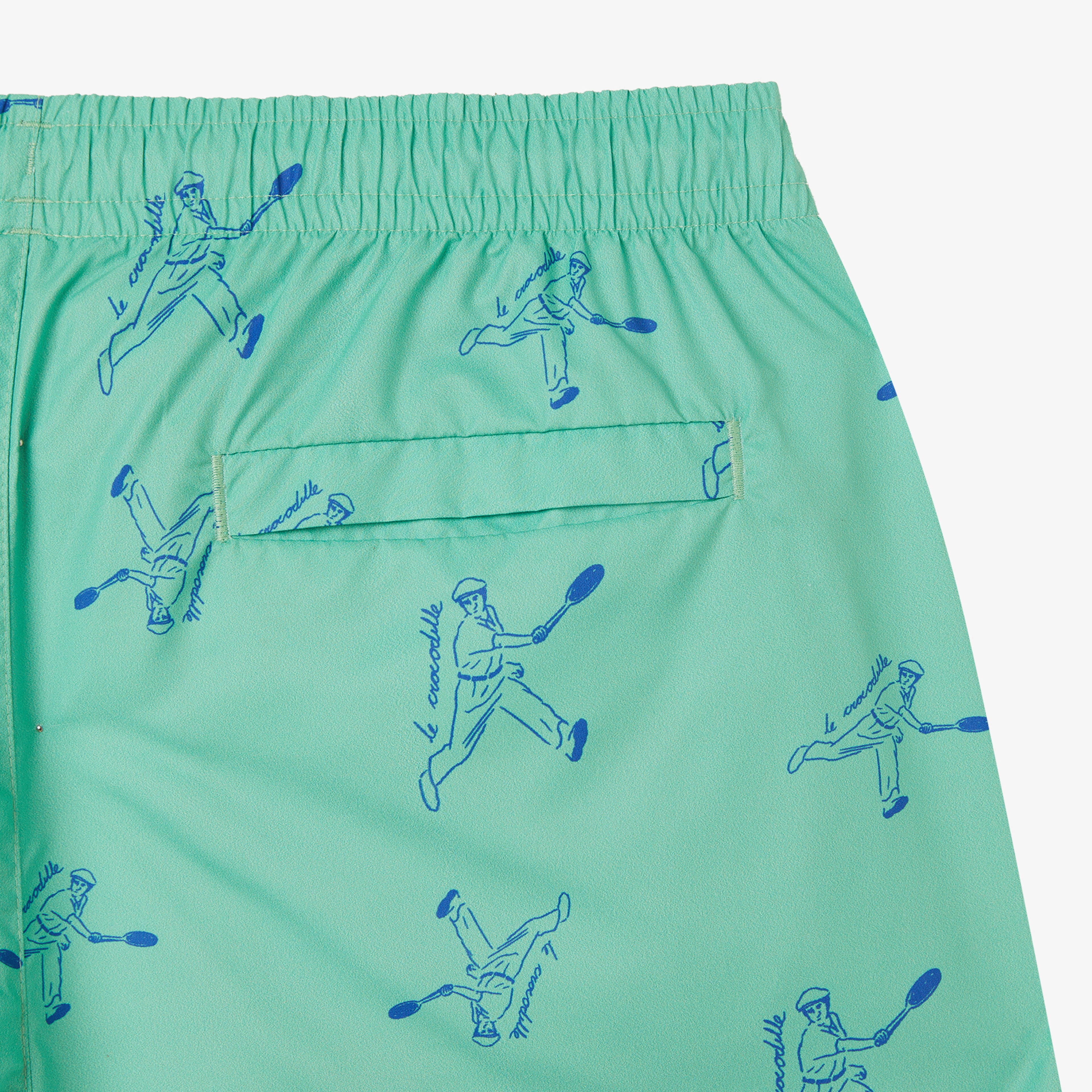 Lacoste Erkek Regular Fit Desenli Yeşil Mayo