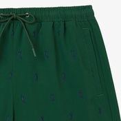 Lacoste Erkek Regular Fit Desenli Yeşil Mayo