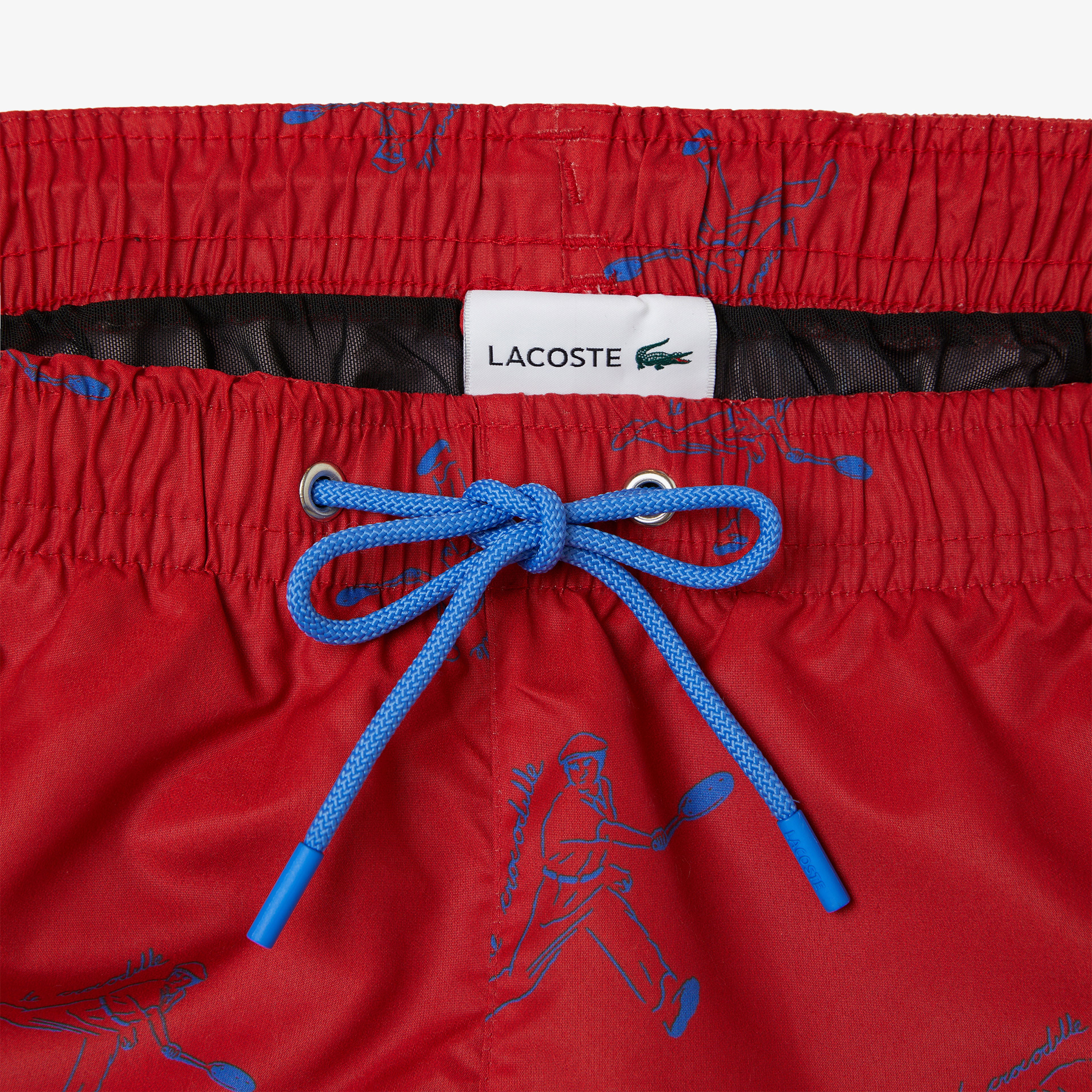 Lacoste Erkek Regular Fit Desenli Kırmızı Mayo