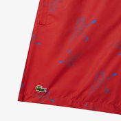 Lacoste Erkek Regular Fit Desenli Kırmızı Mayo
