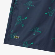 Lacoste Erkek Regular Fit Desenli Lacivert Mayo