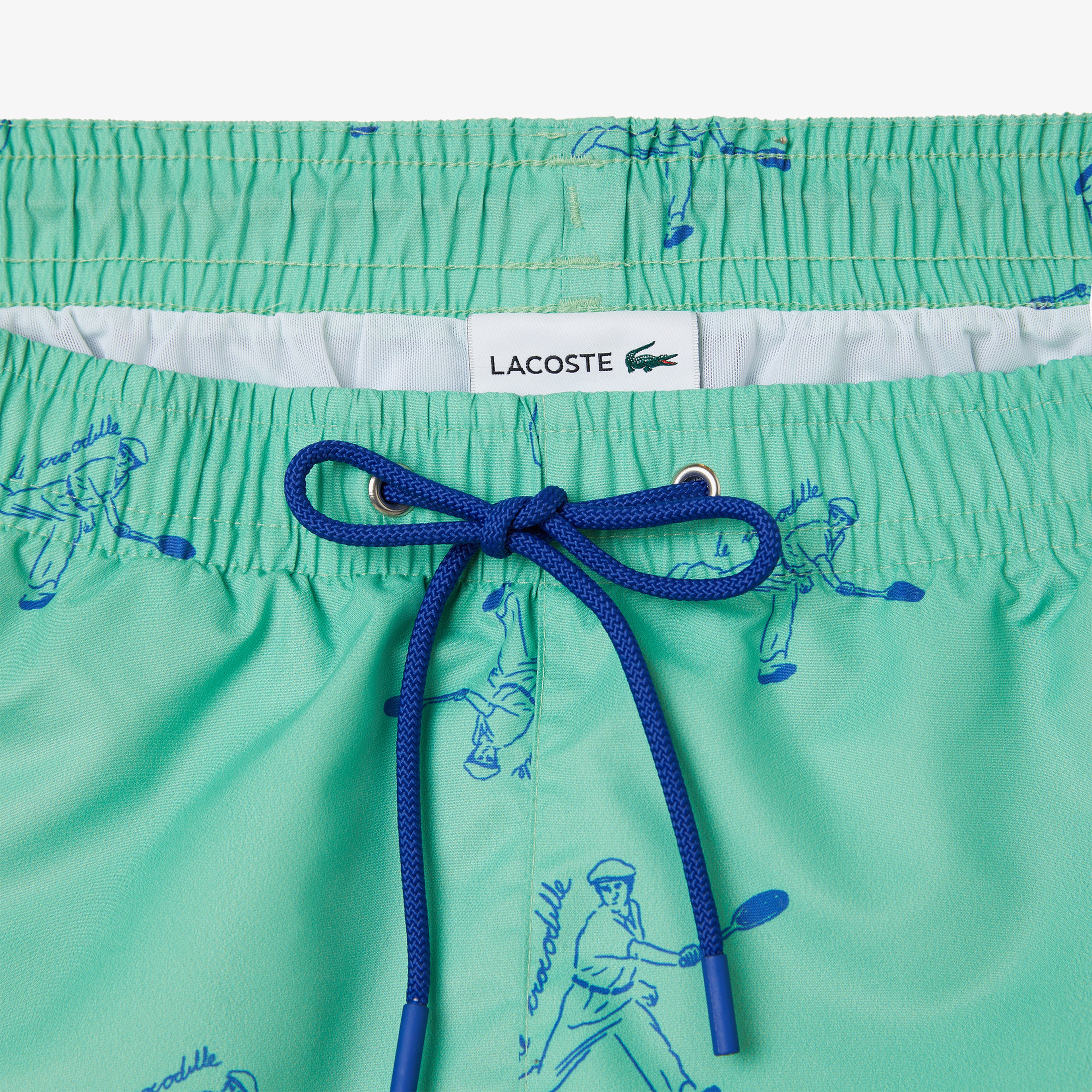 Lacoste Erkek Regular Fit Desenli Yeşil Mayo