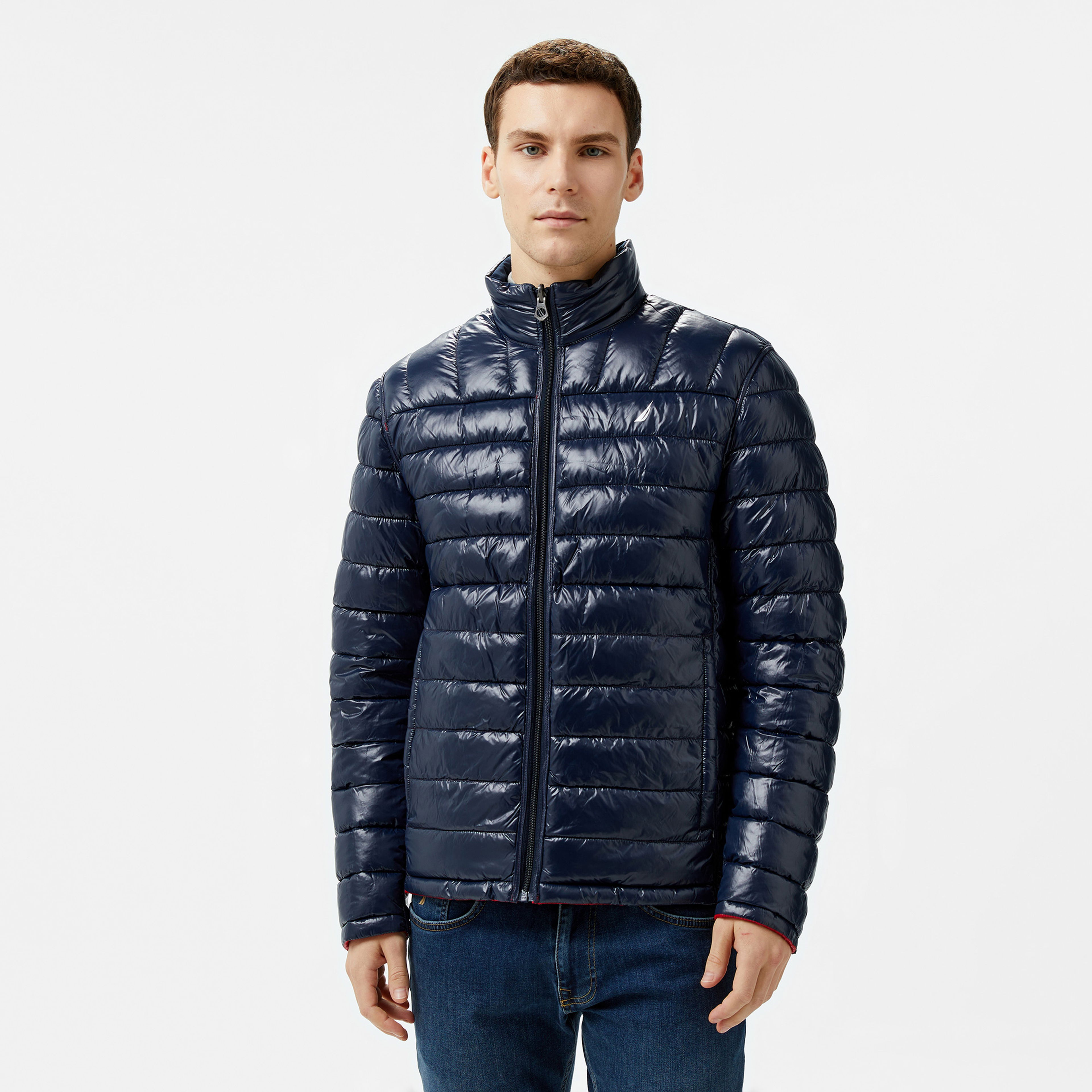 Nautica Erkek Kırmızı/Lacivert Çift Taraflı Mont