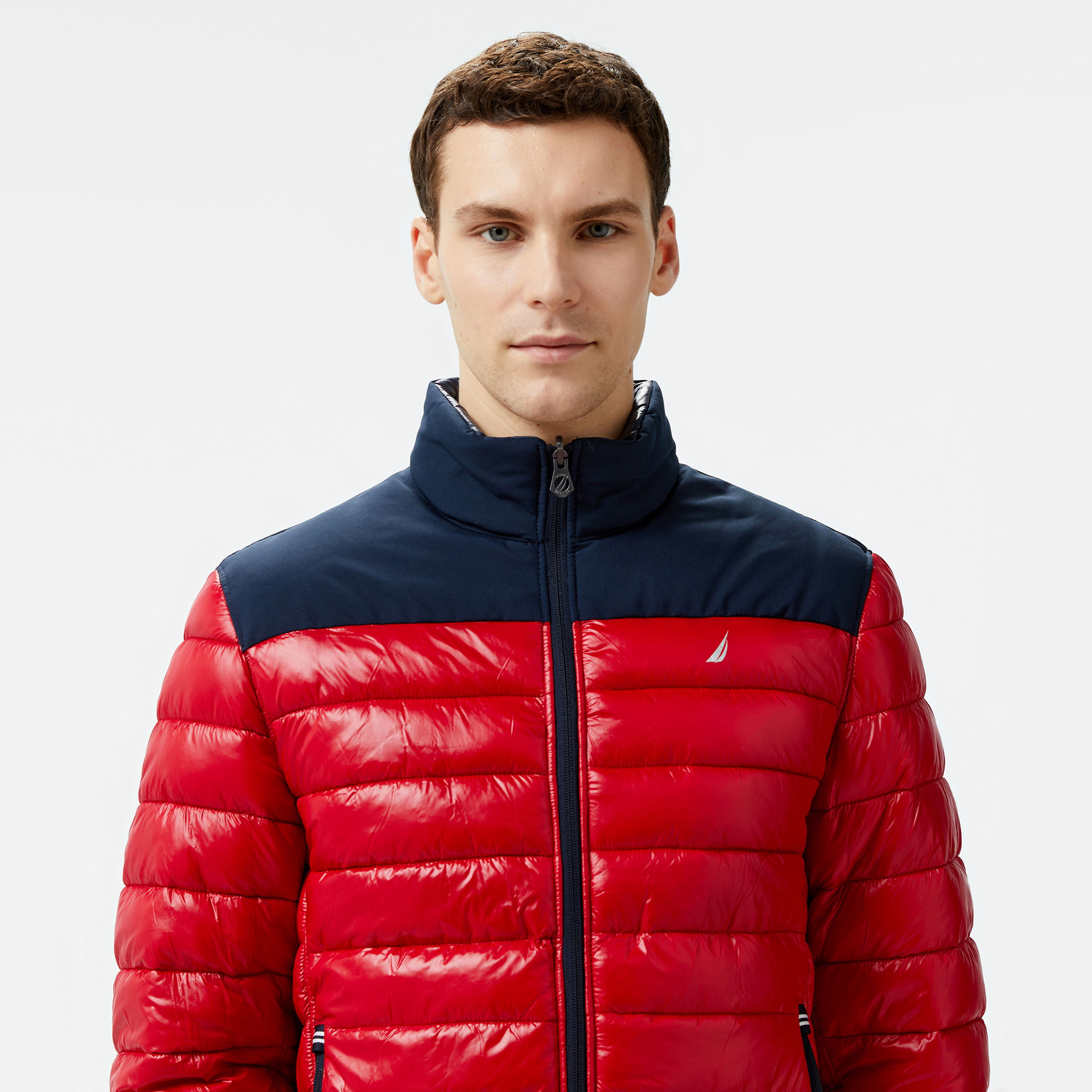 Nautica Erkek Kırmızı/Lacivert Çift Taraflı Mont