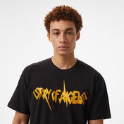 Story of Angels Rock N Roll Gold Linen Erkek Siyah T-Shirt