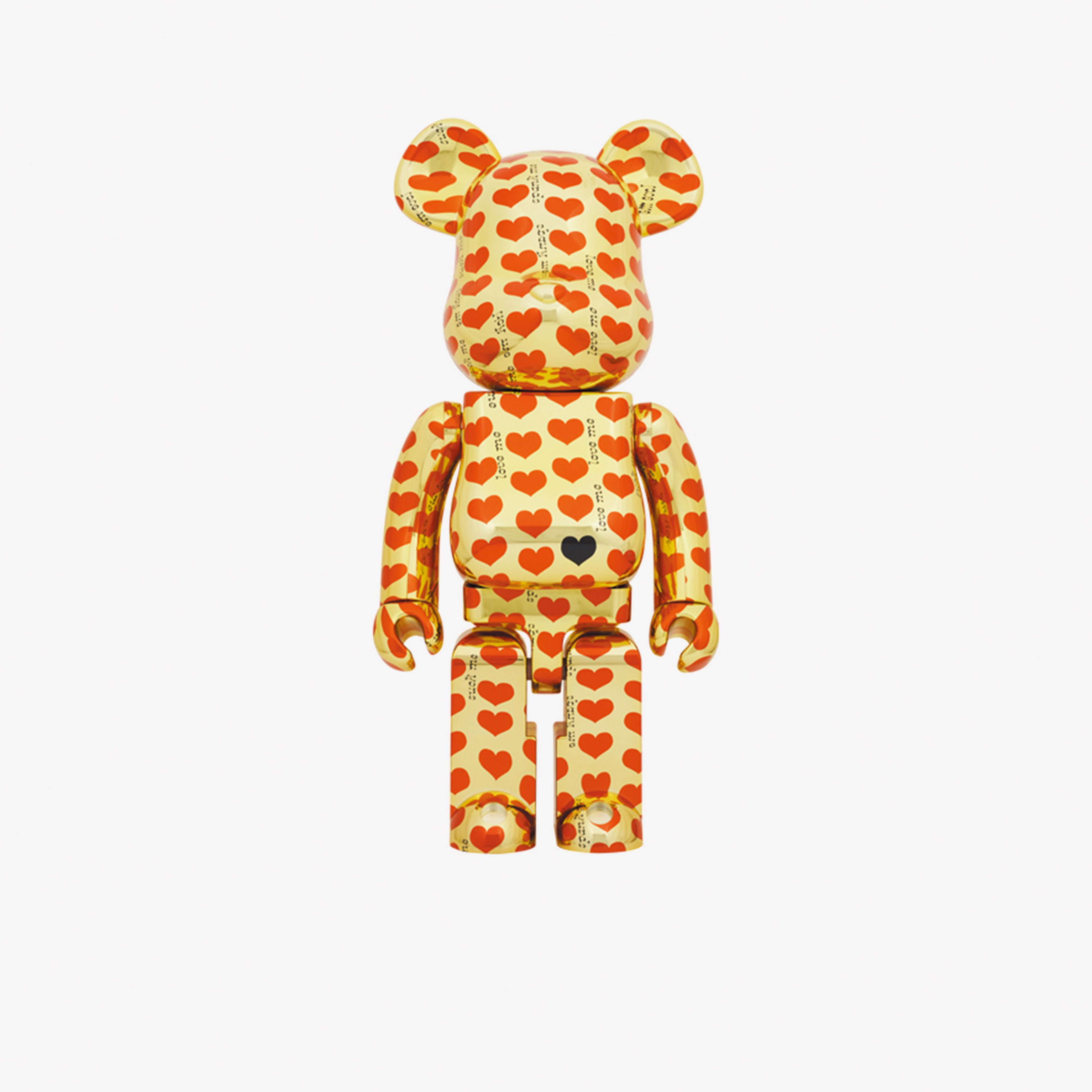 Bearbrick Gold Heart 1000& Renkli Figür