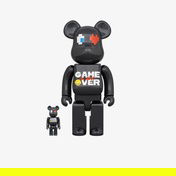 Bearbrick Pac-Man x Grafflex 100% ve  400% Renkli İkili Figür