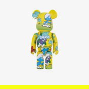 Bearbrick The Smurfs - The Angry Smurf 1000% Renkli Figür