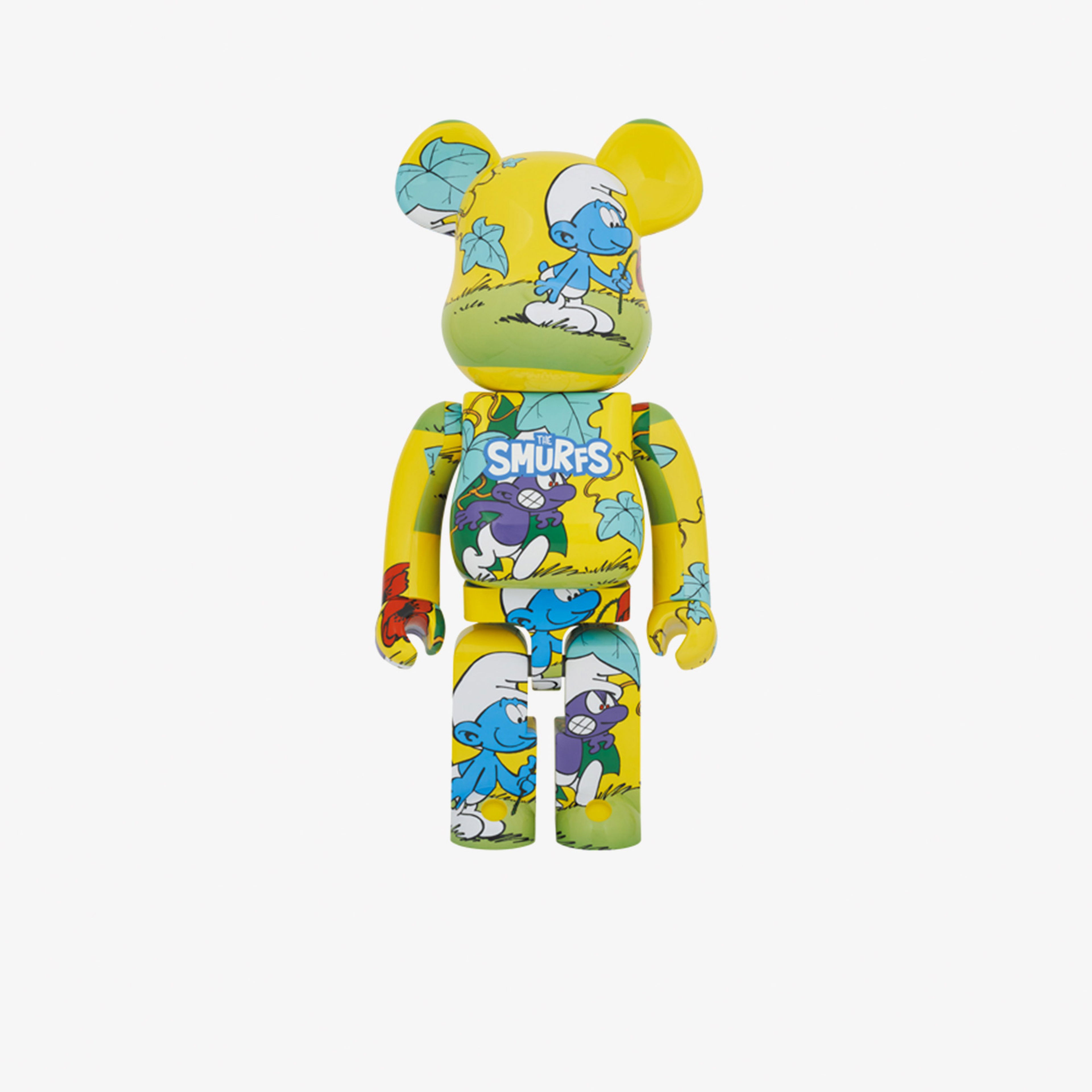 Bearbrick The Smurfs - The Angry Smurf 1000% Renkli Figür