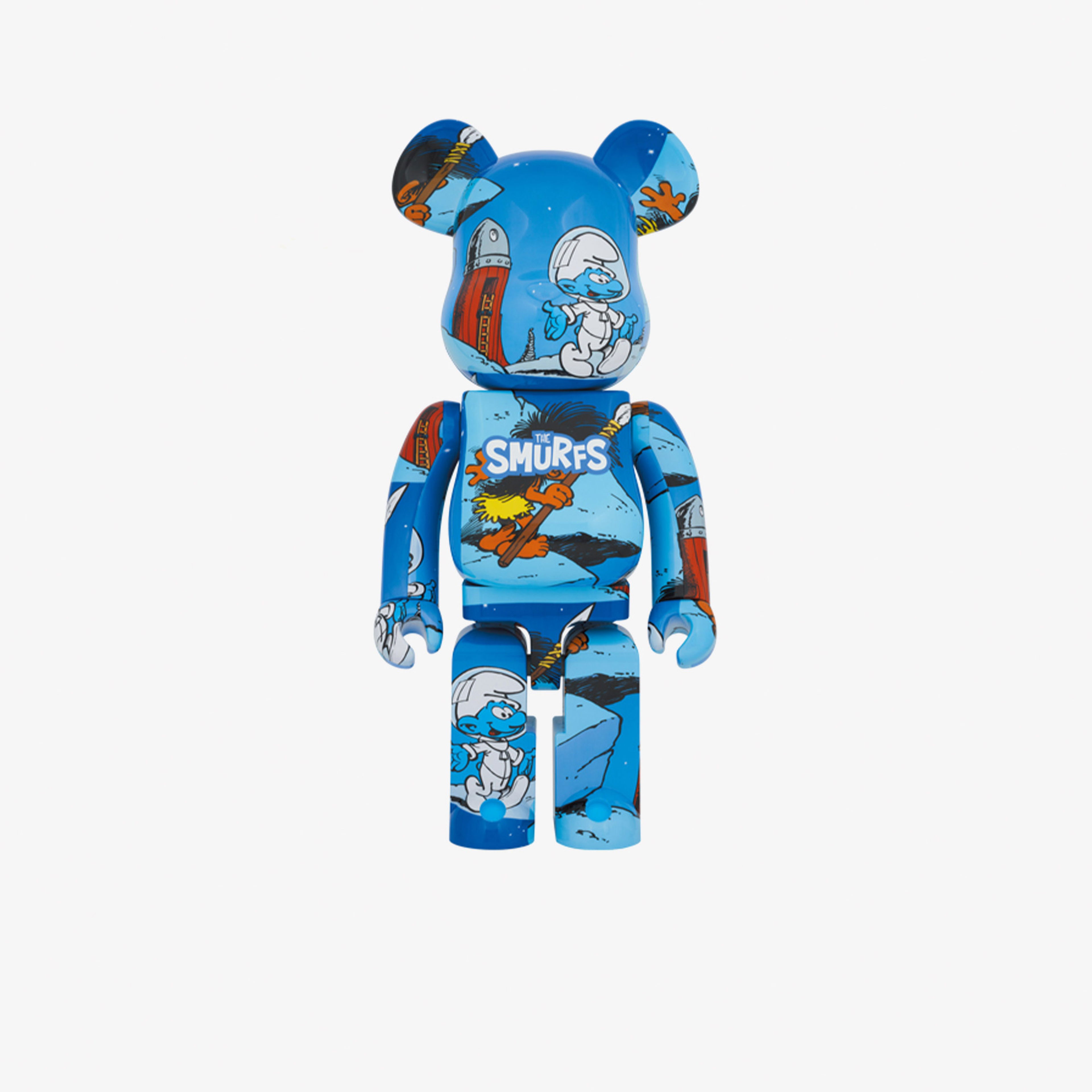 Bearbrick The Smurfs - The Astrosmurf 1000% Renkli Figür