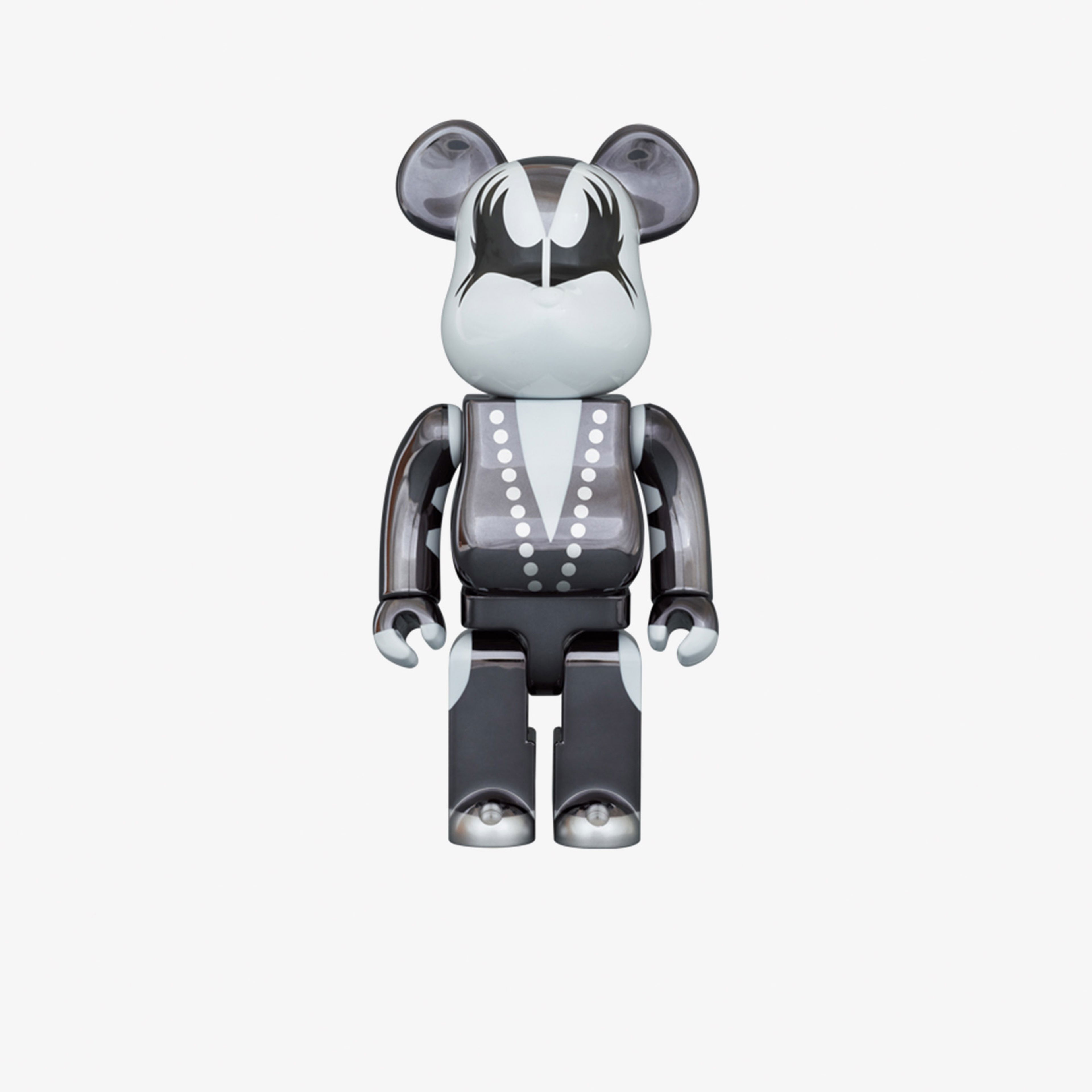 Bearbrick Kiss Demon Chrome 1000% Renkli Figür