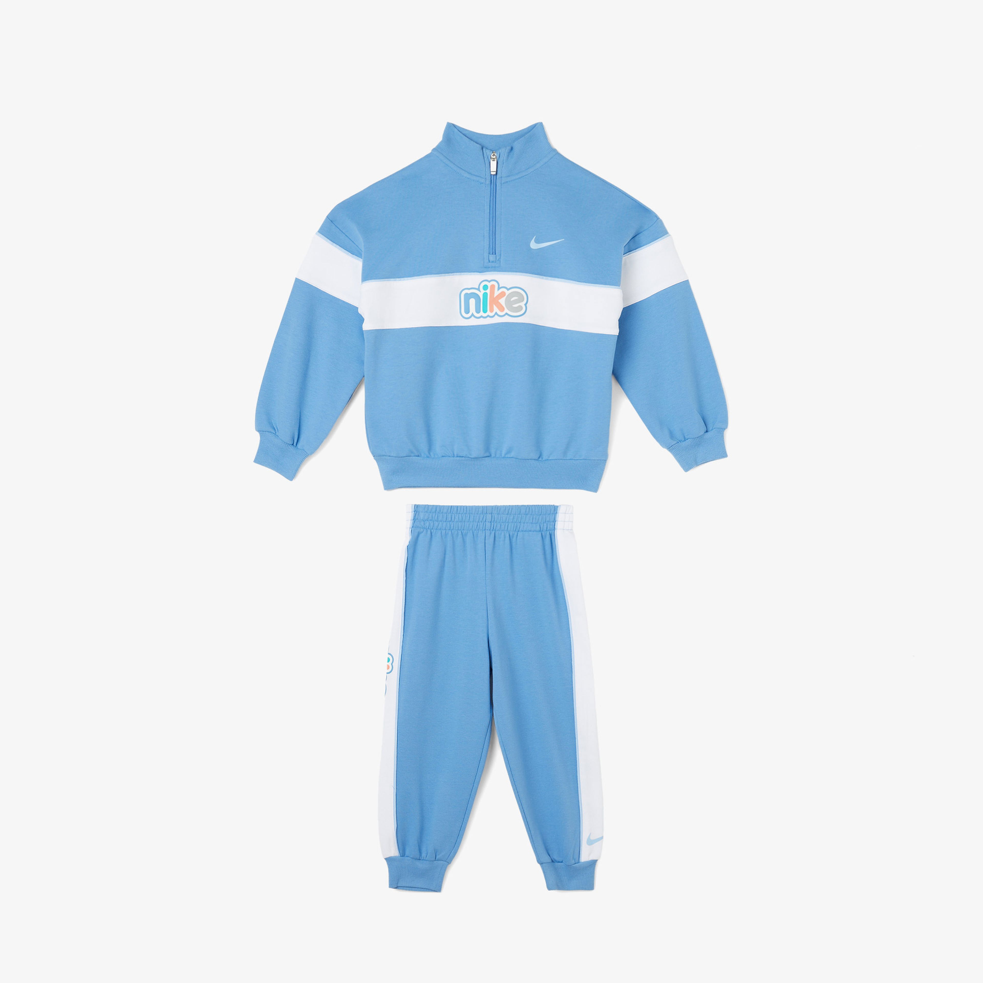 Nike Quarter Zipped Çocuk Mavi Eşofman Üstü