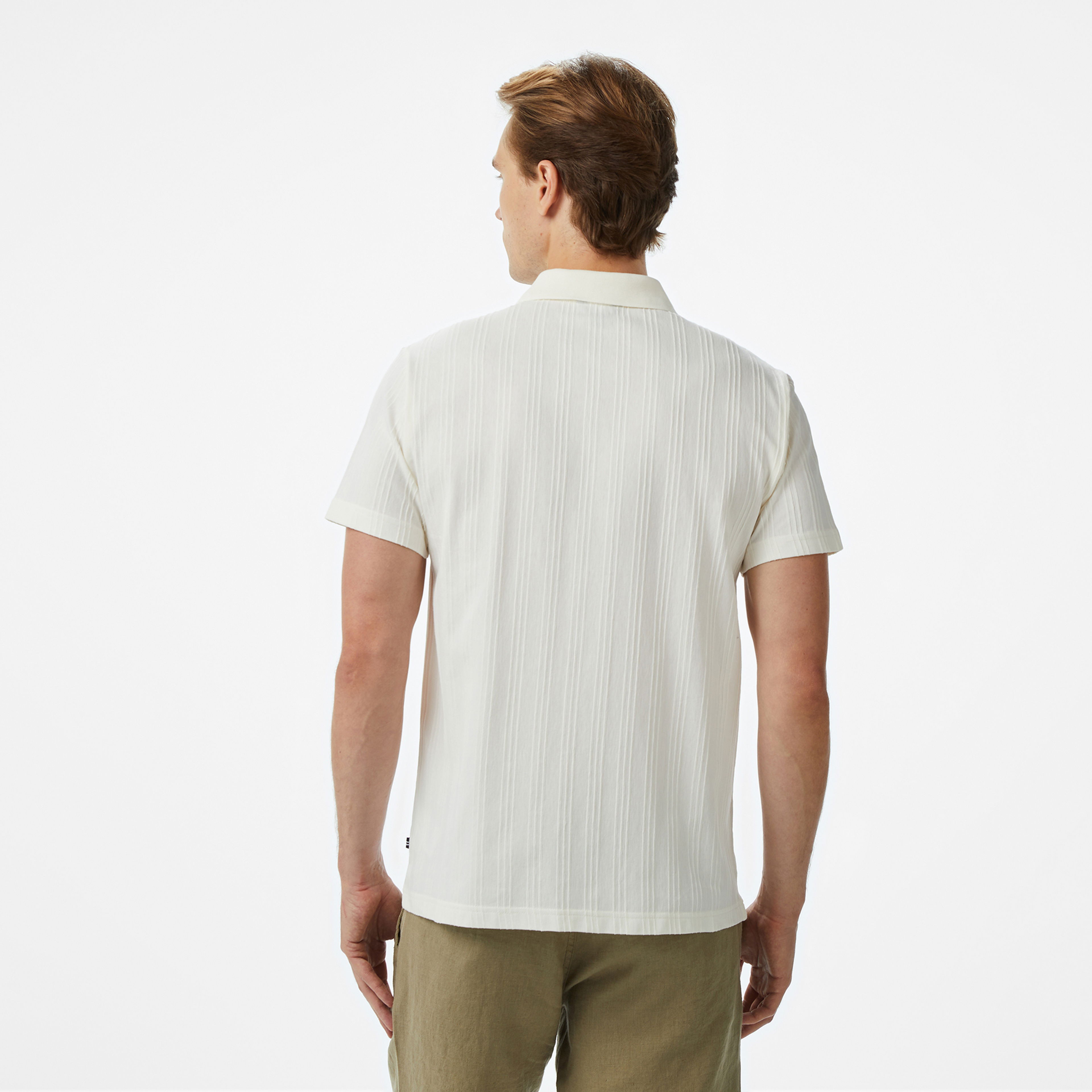 Nautica Erkek Ekru Classic Fit Polo