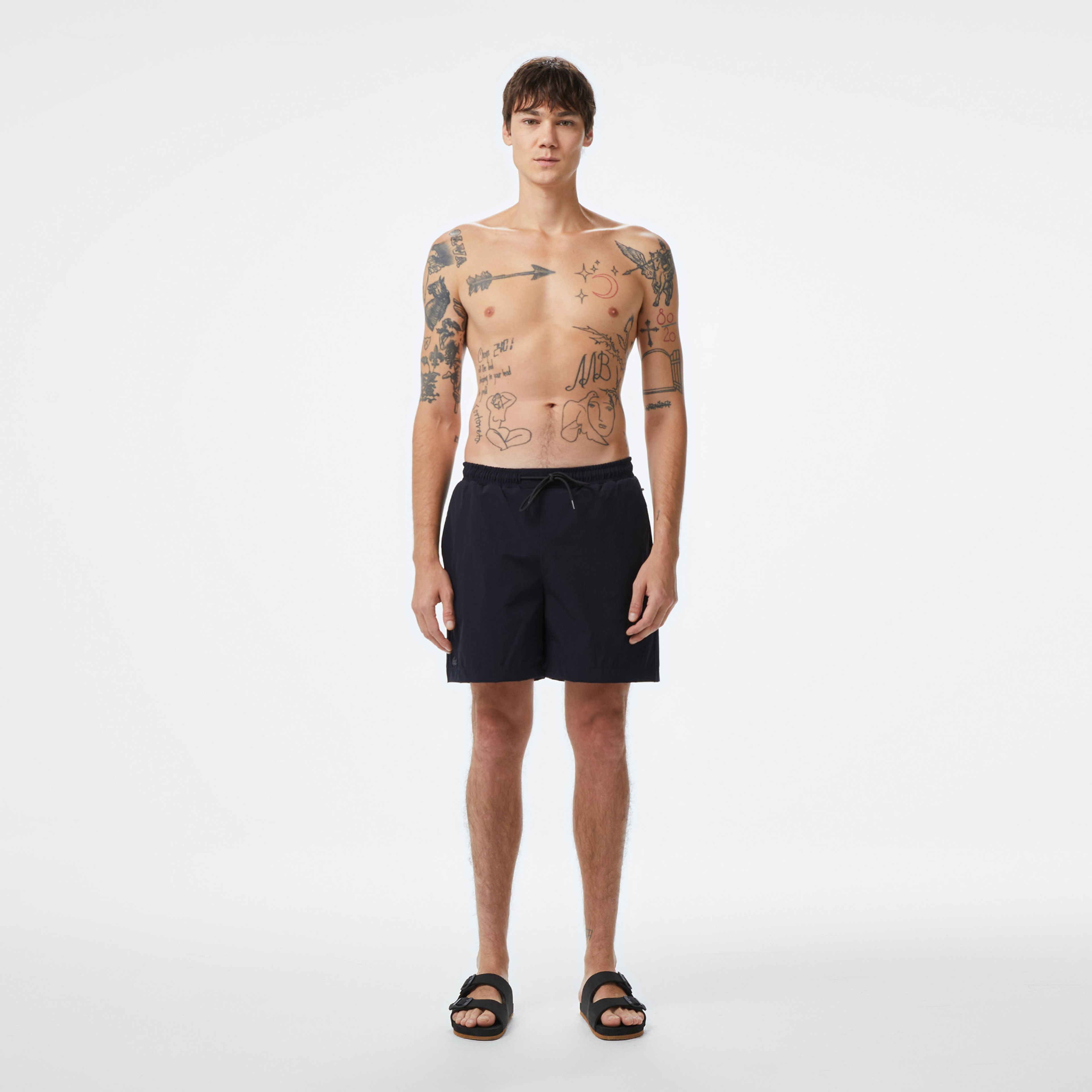 Lacoste Erkek Regular Fit Desenli Lacivert Mayo