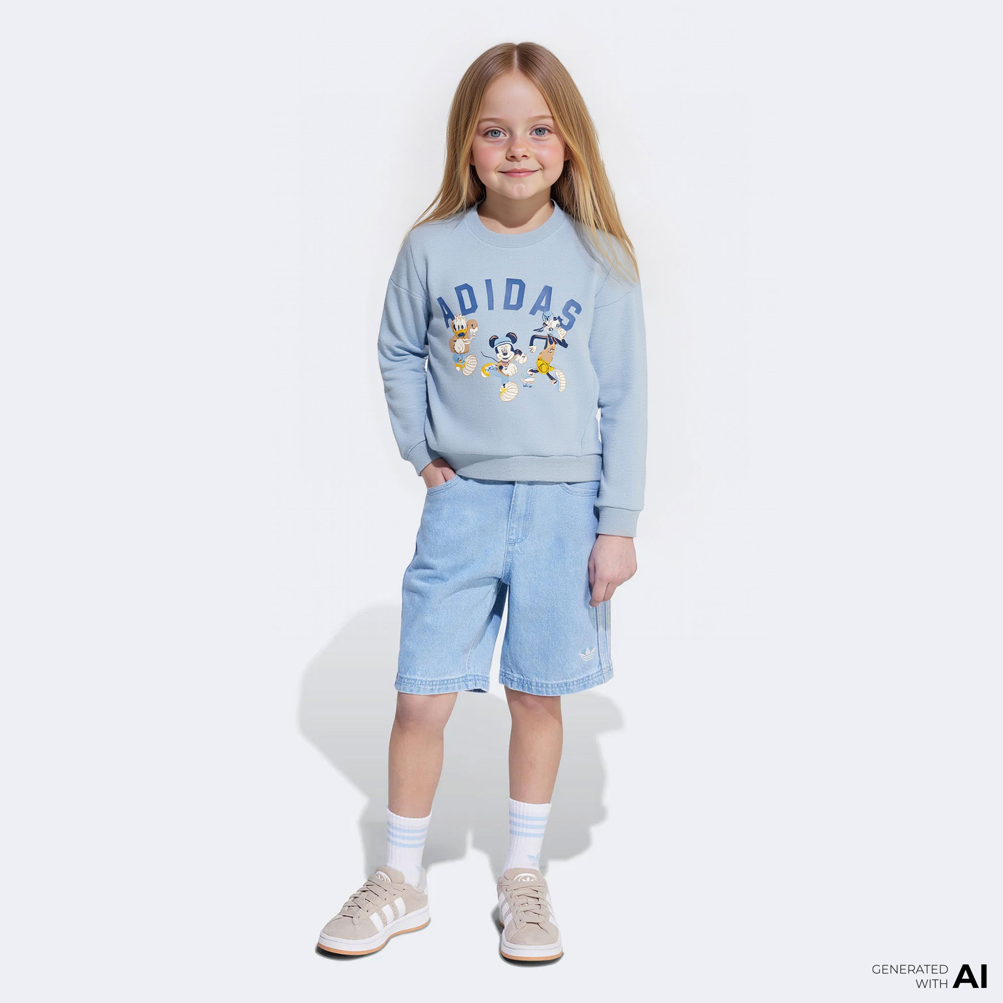 adidas X Disney Mickey Mouse Çocuk Mavi Eşofman Takımı