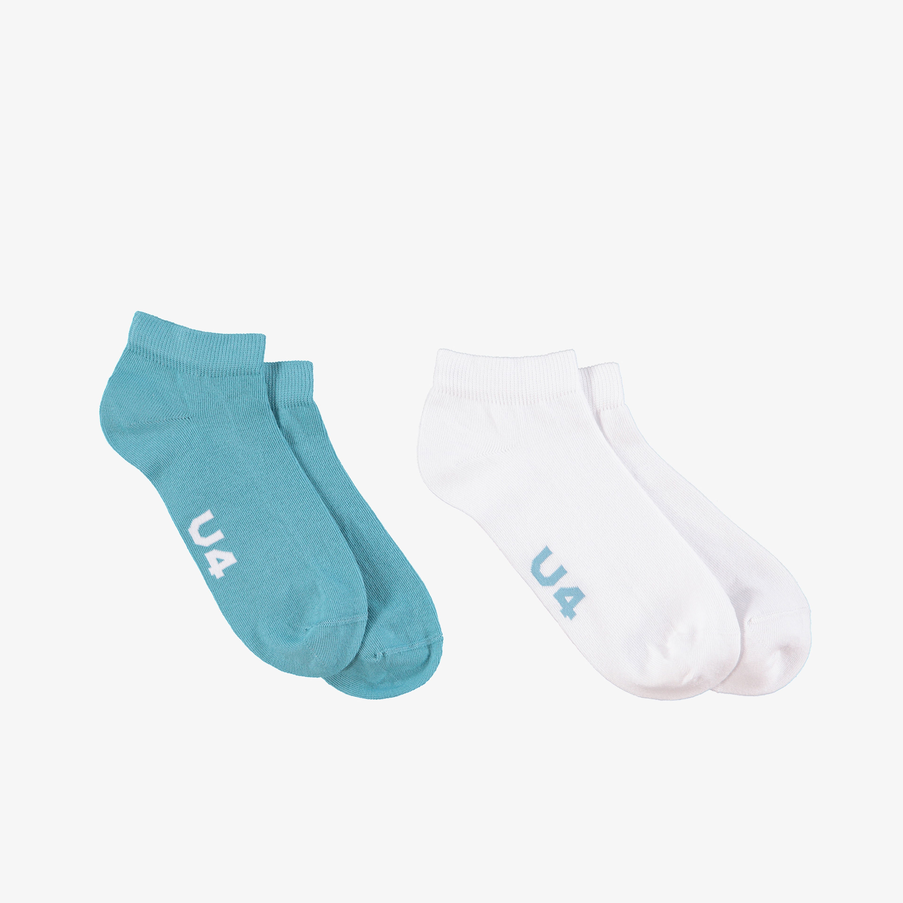 UNITED4 Unisex Beyaz/Yeşil 2 'li Çorap